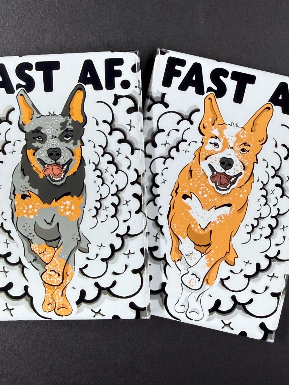 Australian Cattle Dog Fast AF Magnet Handmade Pet Portrait Art Decor Gift 2x3